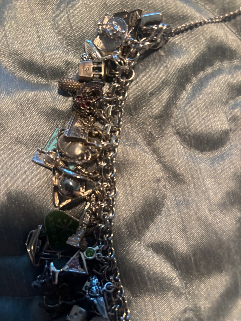 sterling silver vintage charm bracelet - Picture 7 of 11